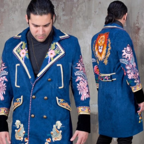 annas Reflection Luxury Other - ♥️SOLD NWT Embroidered Duck Velvet Royal Celebrity luxurious Coat. XL